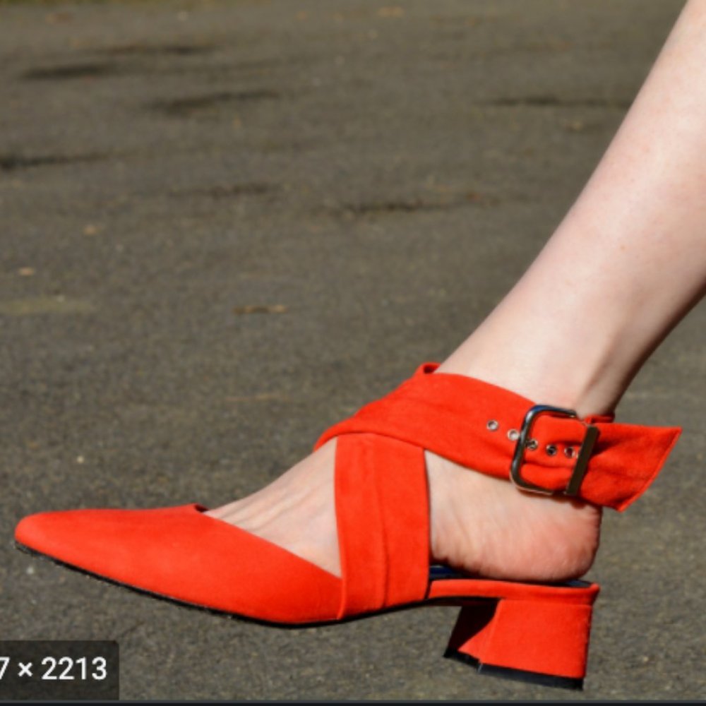 The finery Stella cross strap court heel